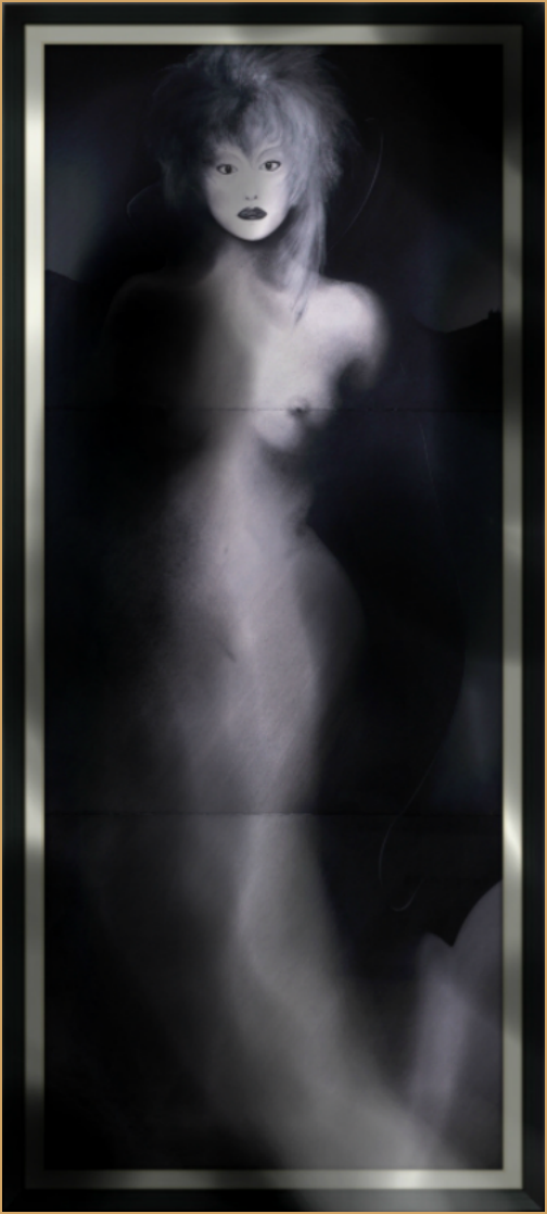, Hnorah . 1085. Conte On D’Arches Paper. 71 X 34.5”.