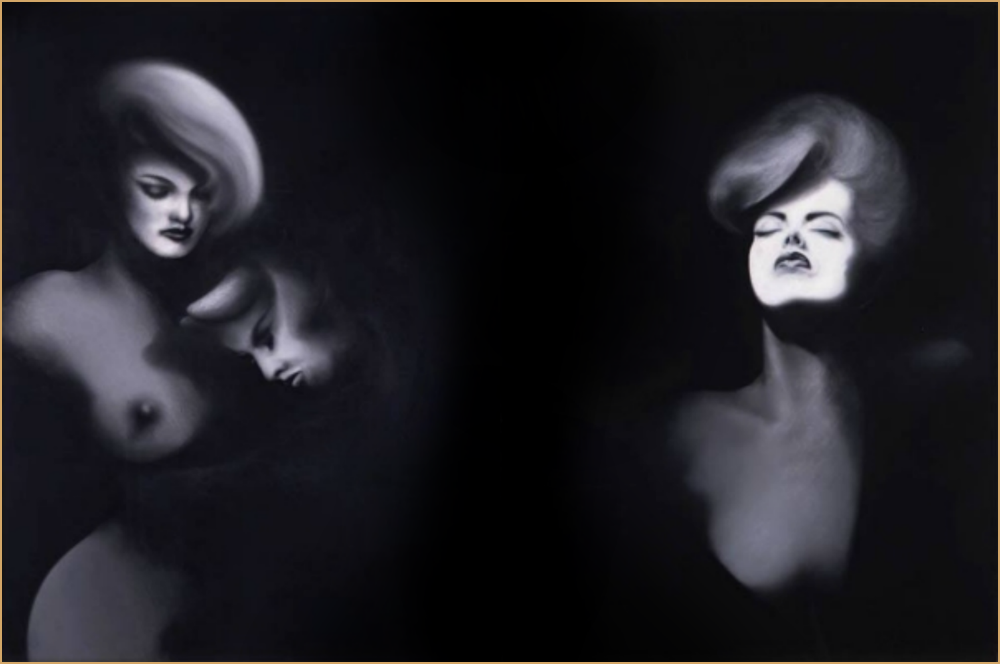 . The Prodigal Daughter. 1985. Conte On D'Arches Paper. 35 x 50".