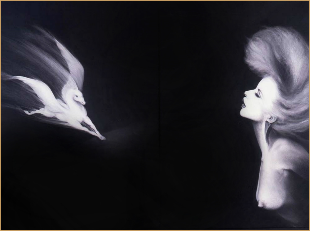 . The Vision (Pavan For A Dead Princess) . 1985. Conte On D’Arches Paper. 35 X 50”.