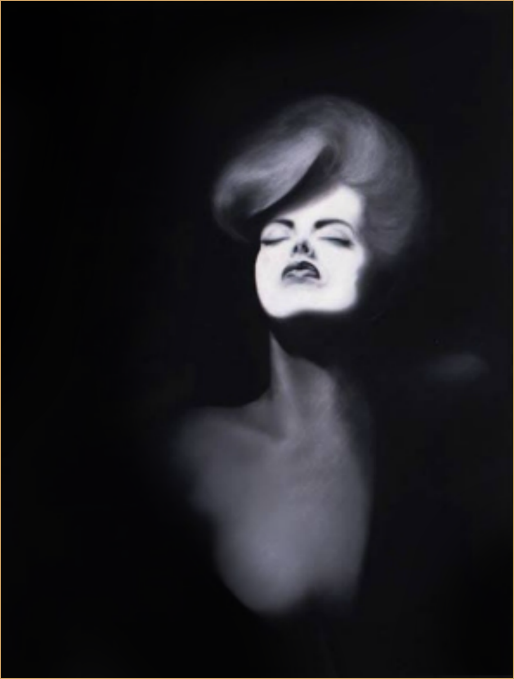 . Enlightened . 1985. Conte On D'Arches Paper. 30 x 22.5".