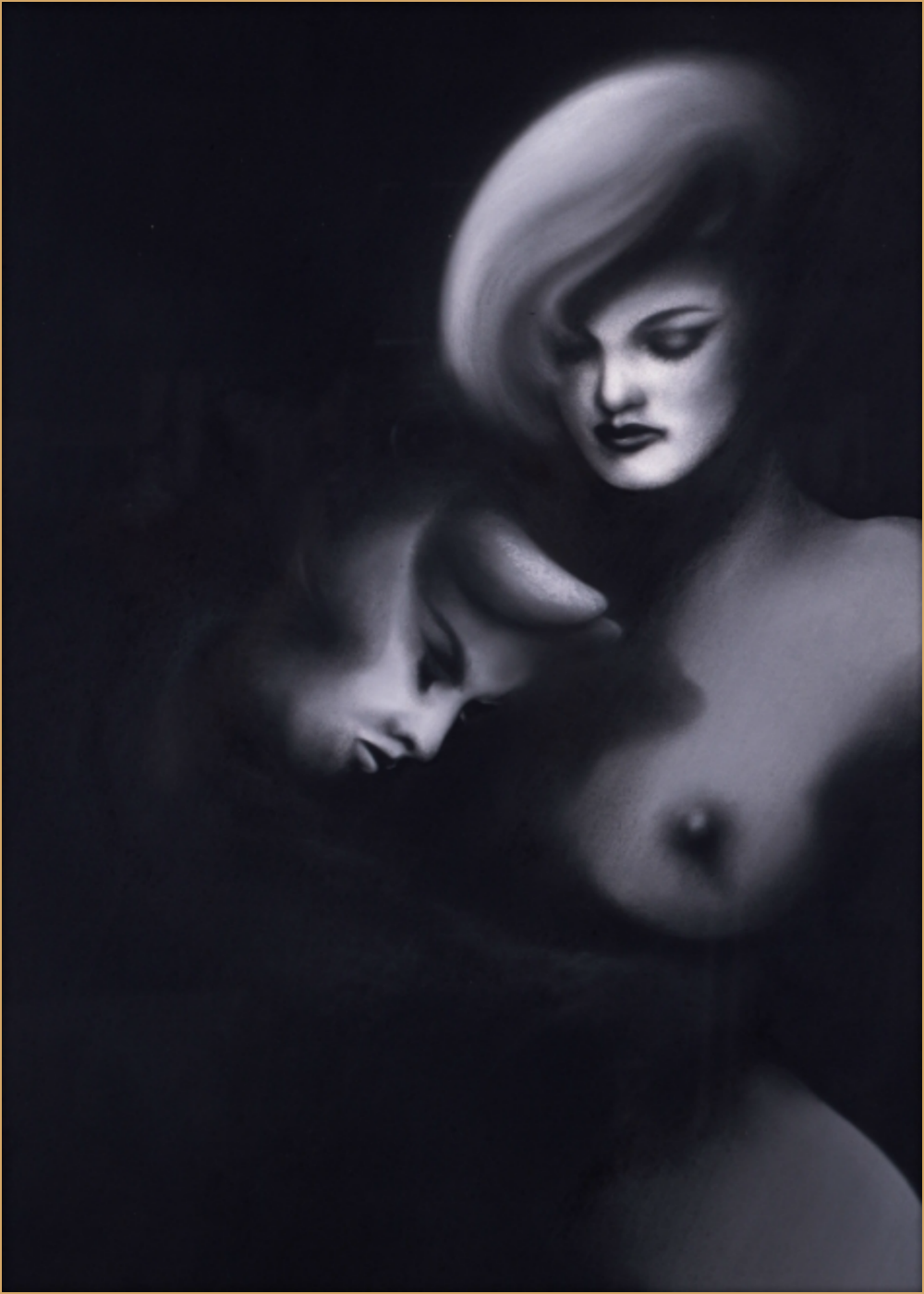 . Compassion . 1985. Conte On D'Arches Paper. 30 x 22.5".