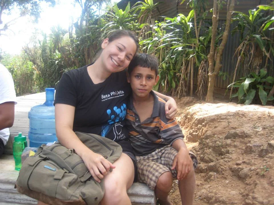 Allyson with one of Irma's sons, Jesús.