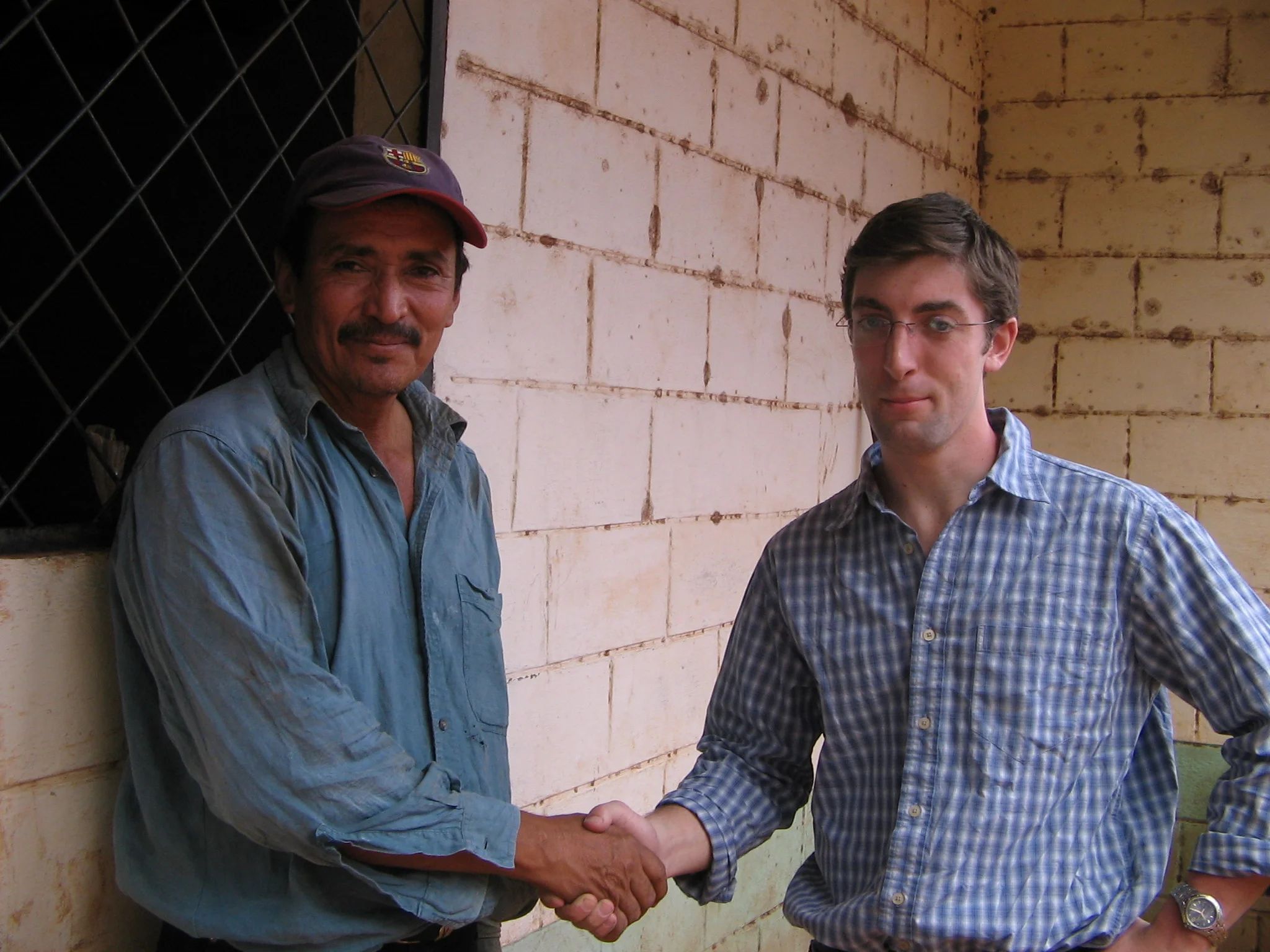 Neal Turkington and the President of El Mozote cooperative