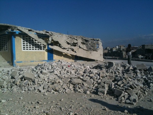Saint Ambrose School after the 2010 earthquake.