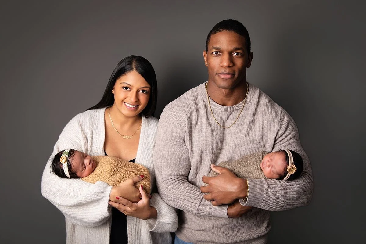 Twin Newborn Portraits in Chesterfield VA Near Richmond Virginia