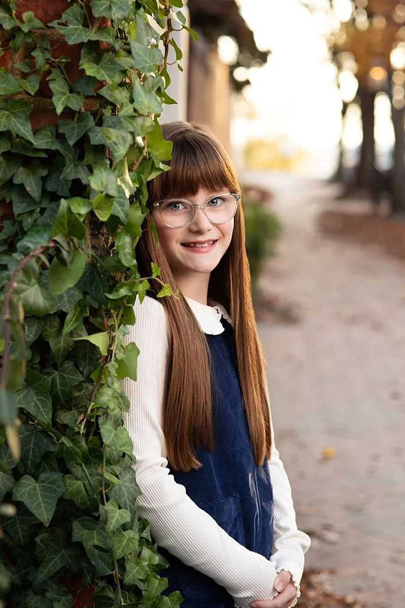 Fall Portrait of a young girl in Church Hill Richmond Virginia