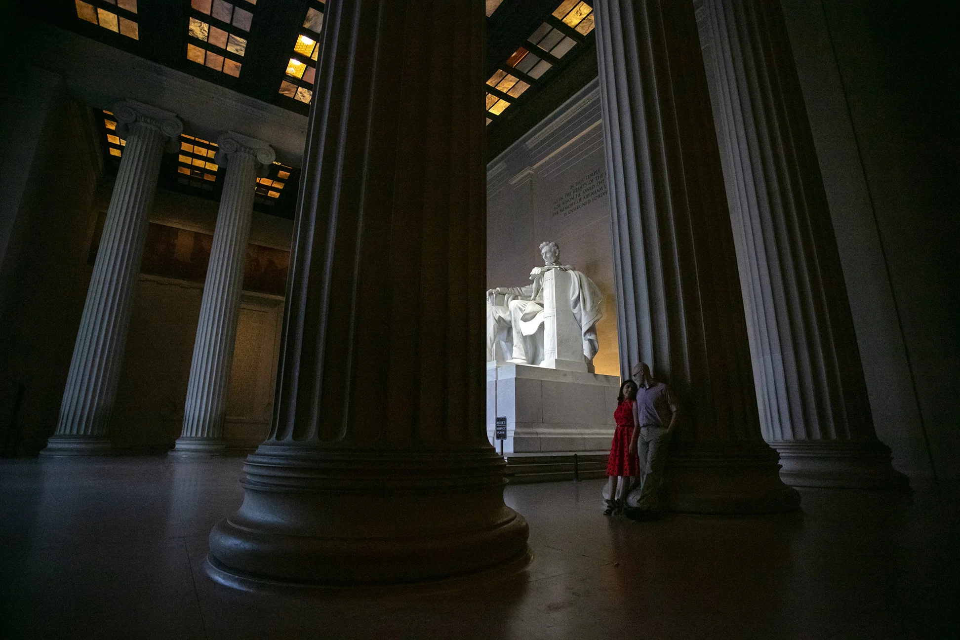 Benafsha and Matt’s sunrise engagement shoot at the Lincoln Memorial. 