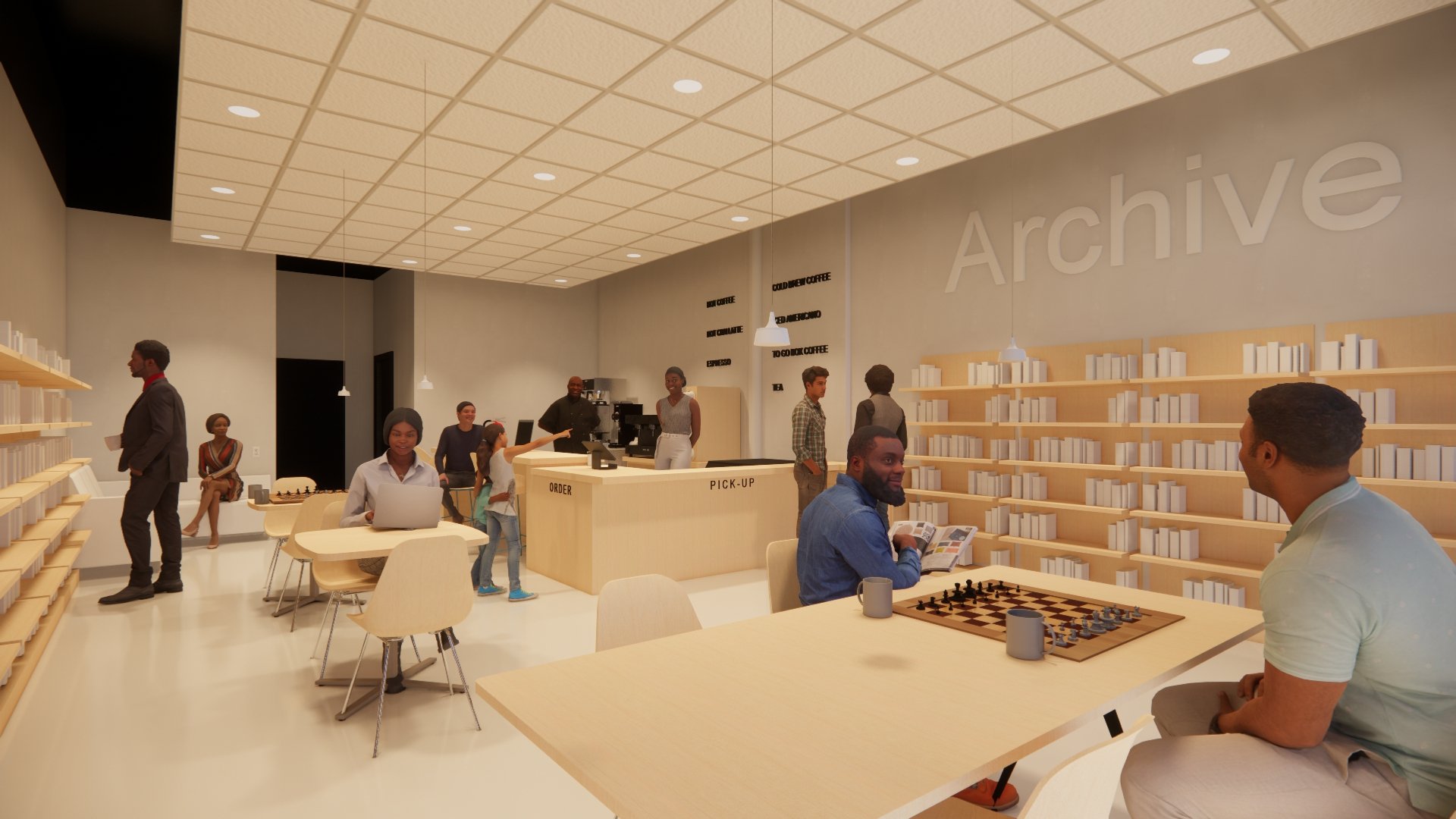 JR Architect Design- Archive bookstore coffee bar - Beattie Ford Rd Charlotte NC.jpg
