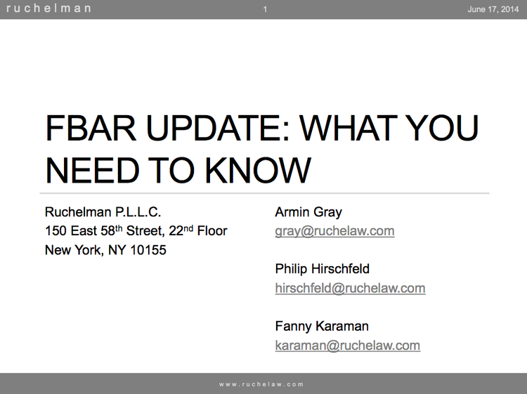 F.B.A.R. Update: What You Need to Know