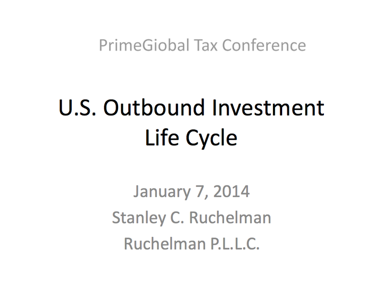 U.S. Outbound Investment Life Cycle