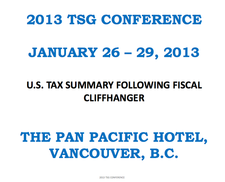U.S. Tax Summary Following Fiscal Cliffhanger