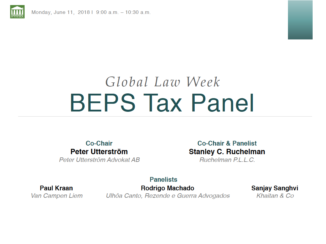 Global Law Week: BEPS Tax Panel
