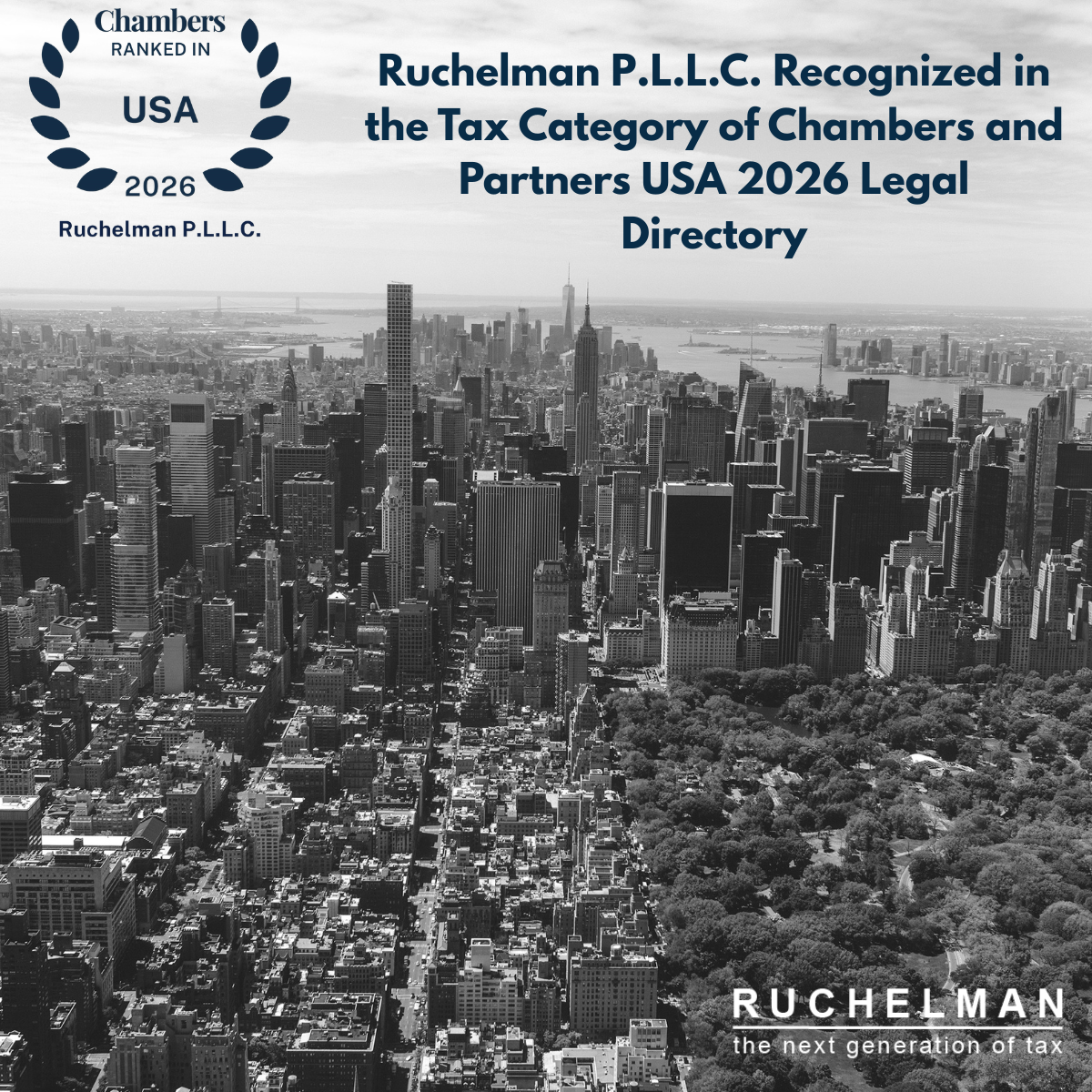 Ruchelman P.L.L.C. Recognized in Chambers USA 2026
