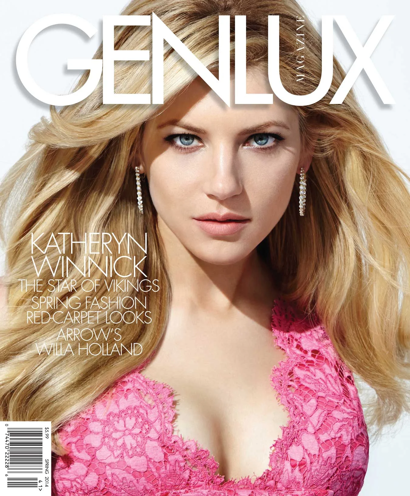 Here's the beautiful cover by photographer Marc Baptiste and stylist Lisa Cera. She's wearing Valentino and Rahaminov earrings. I decided to reverse the copy—looks cleaner. I LOVE typography and Futura has been one of my perennial favorites. 