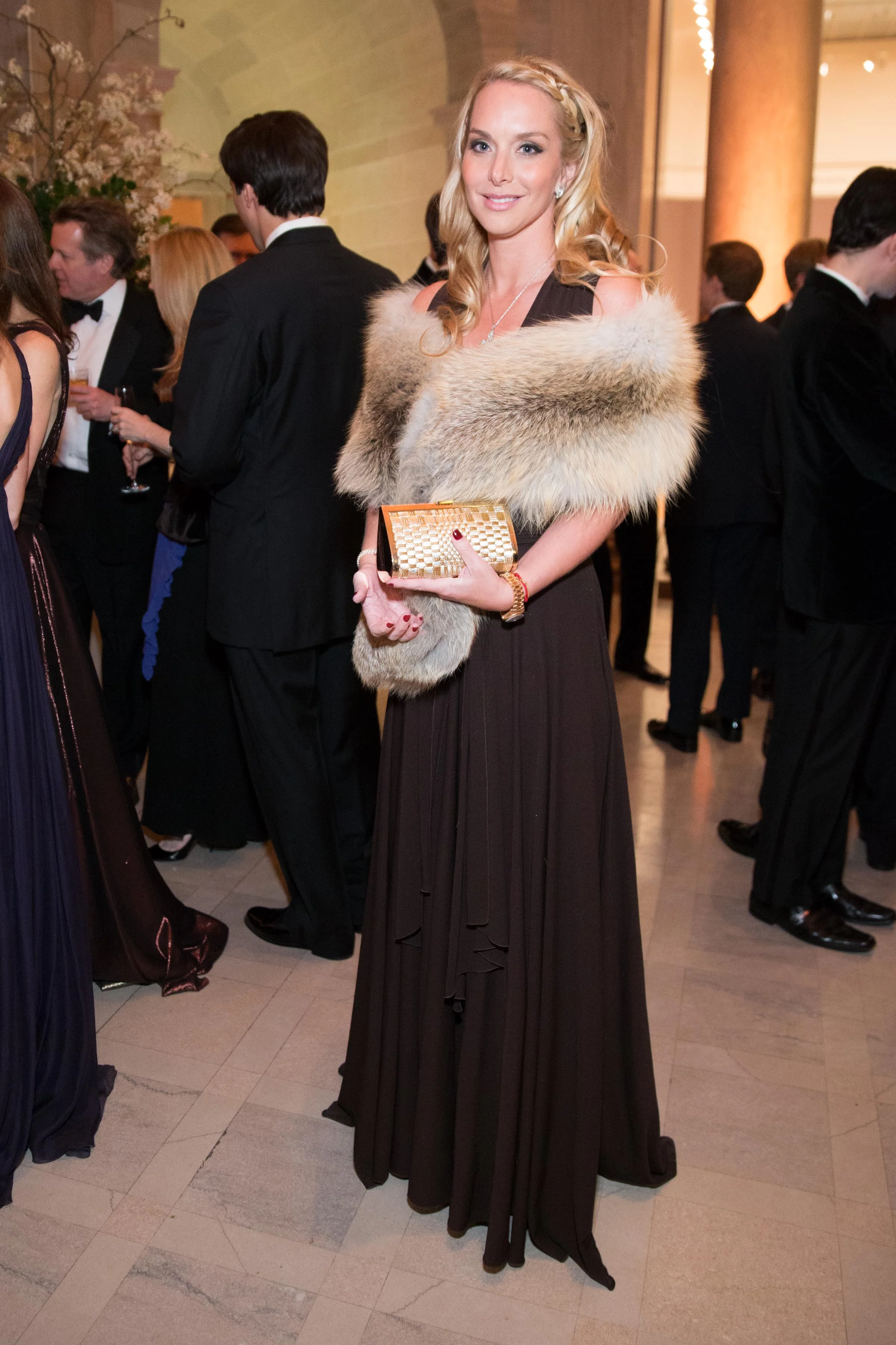 Christina Getty at the Salvatore Ferragamo 2014 Mid-Winter gala to benefit the Fine Arts Museums, San Francisco, wearing Salvatore Ferragamo