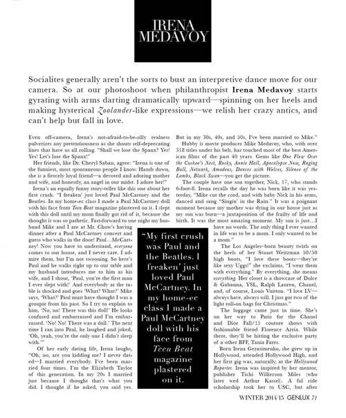 IRENA MEDAVOY INTERVIEW
