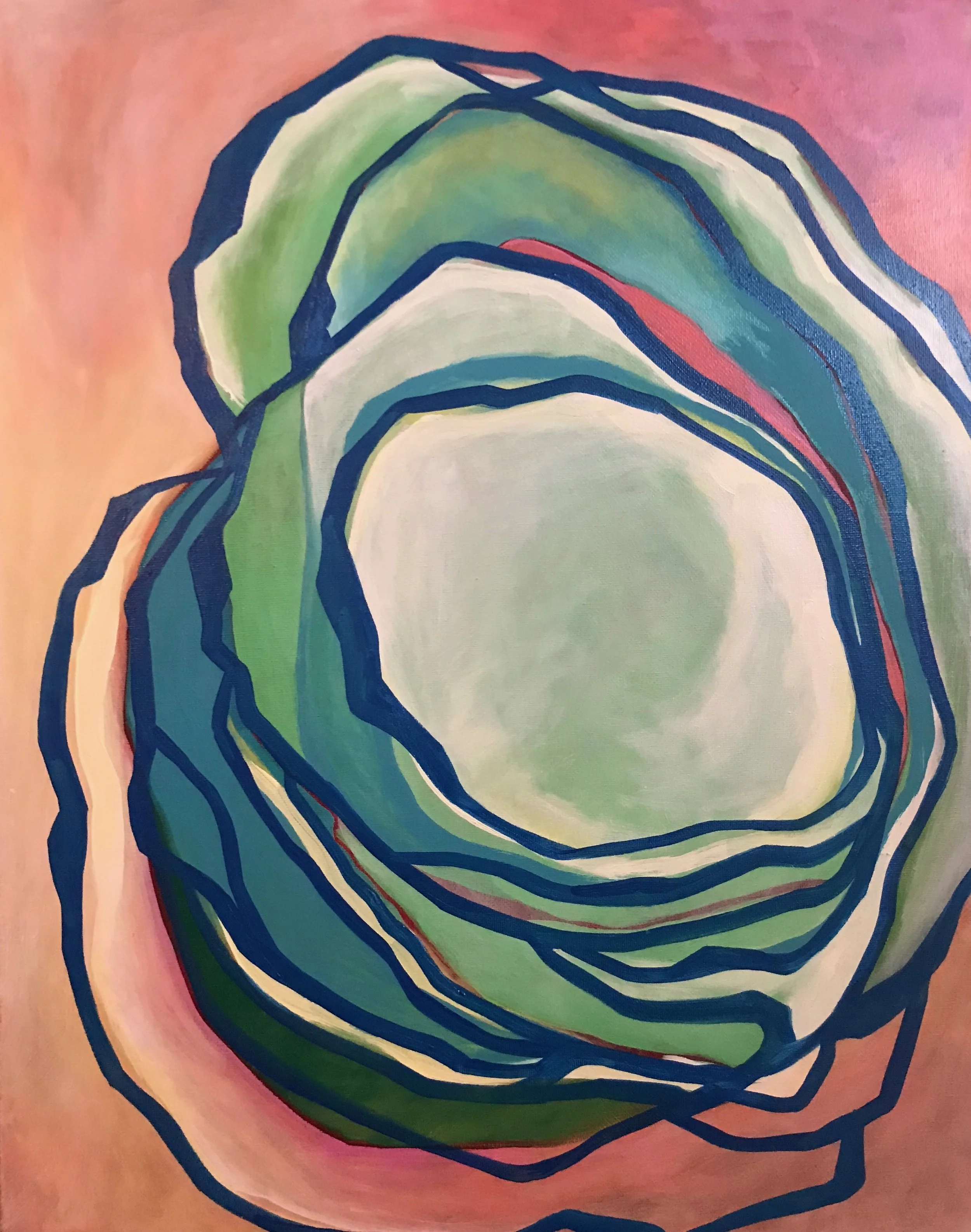 strata, oil on canvas 20x16"