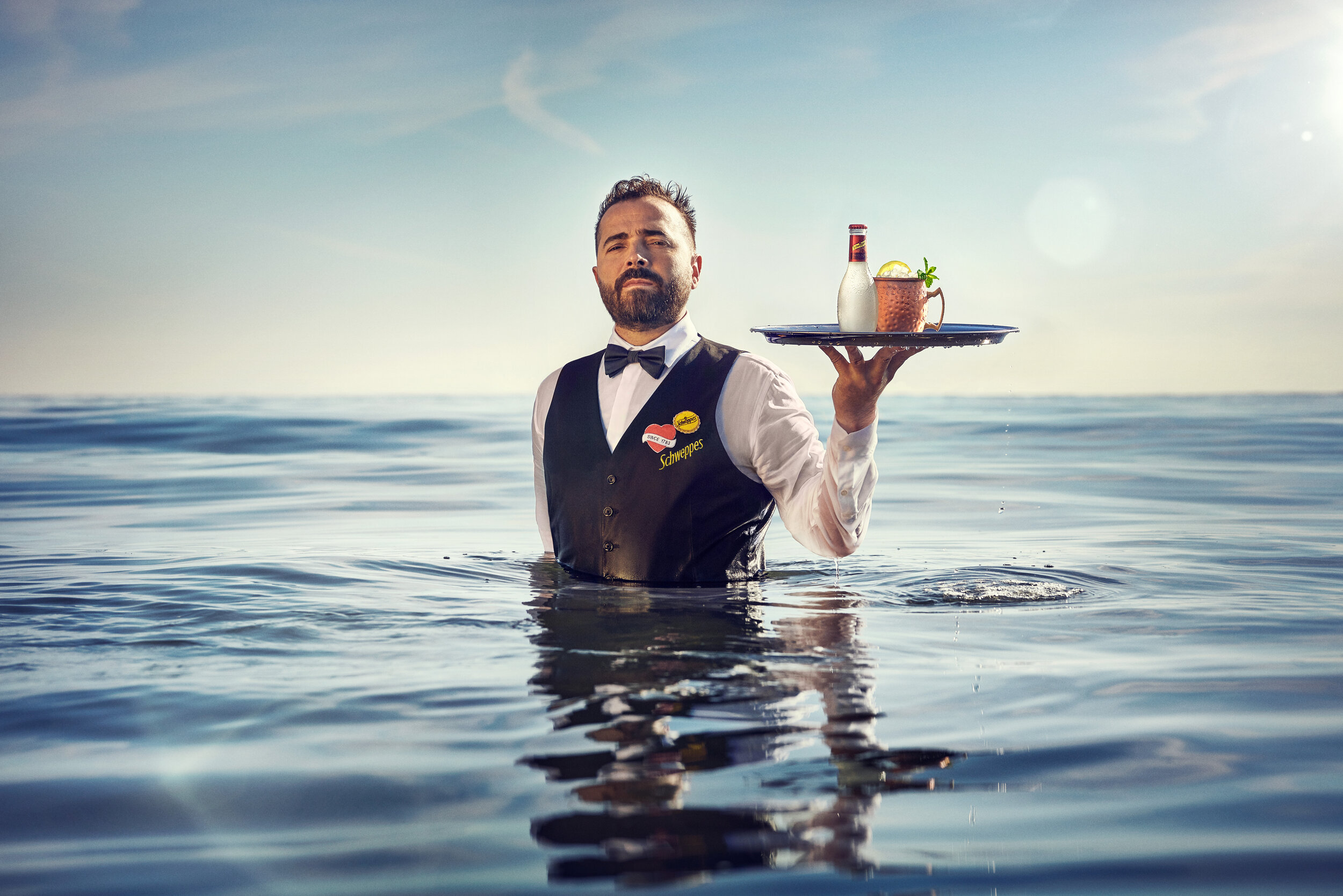 Retrato de Borja Cortina, Mixing Master de Schweppes - Imagen promocional - Alfonso + Alicia Studio - Madrid