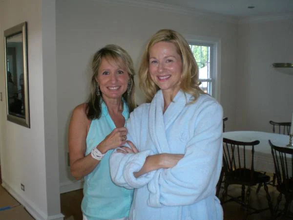 With Laura Linney on the set of The BIG C