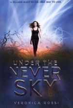 Under the Never Sky by Veronica Rossi. The first in a trilogy. The second is Through the Ever Night and the third is Into the Still Blue. Aria has lived her whole life in the protected dome of Reverie. Her entire world confined to its spaces, she's never thought to dream of what lies beyond its doors. So when her mother goes missing, Aria knows her chances of surviving in the outer wasteland long enough to find her are slim. Then Aria meets an outsider named Perry. He's searching for someone too. He's also wild - a savage - but might be her best hope at staying alive. If they can survive, they are each others best hope for finding answers.