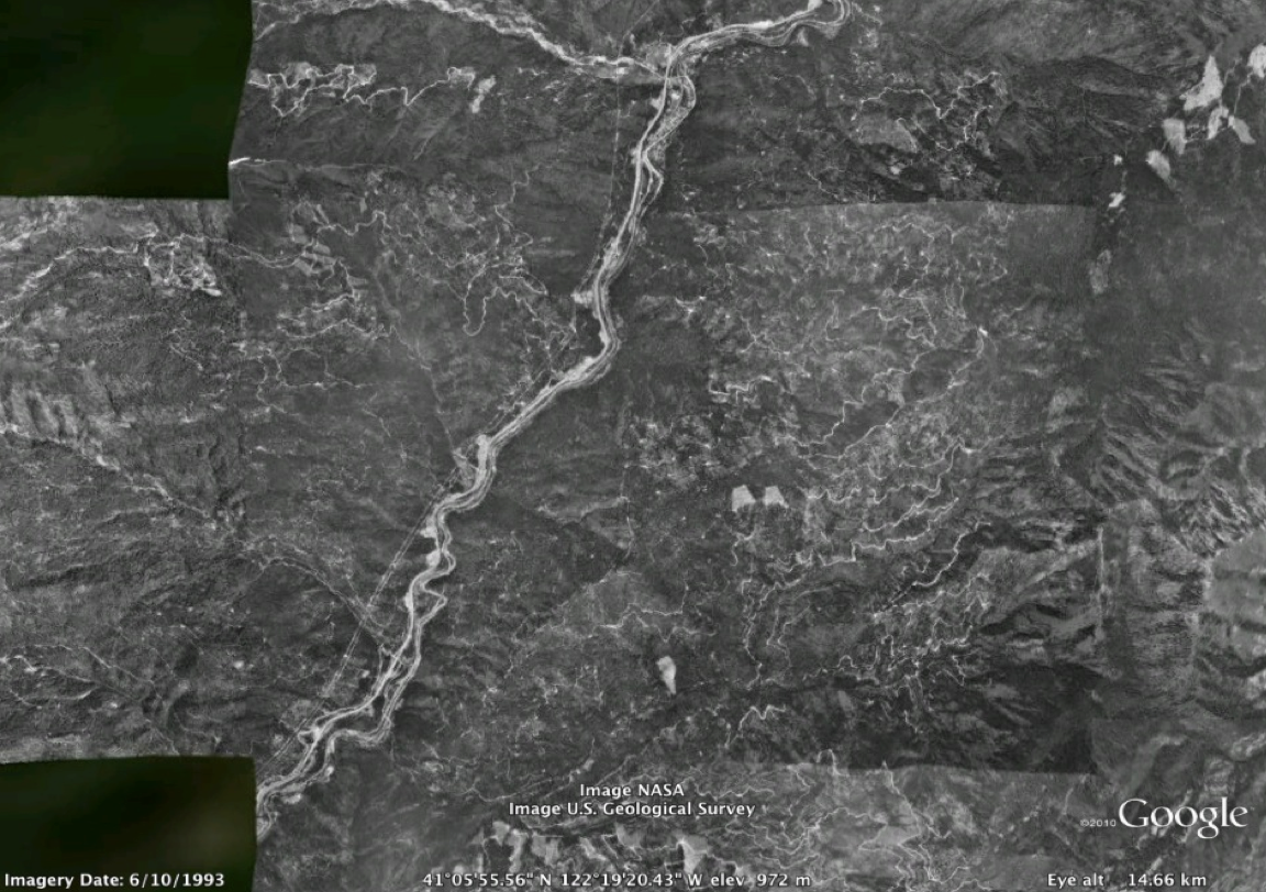 Sacramento Canyon 1993 (air photo via Google Maps)