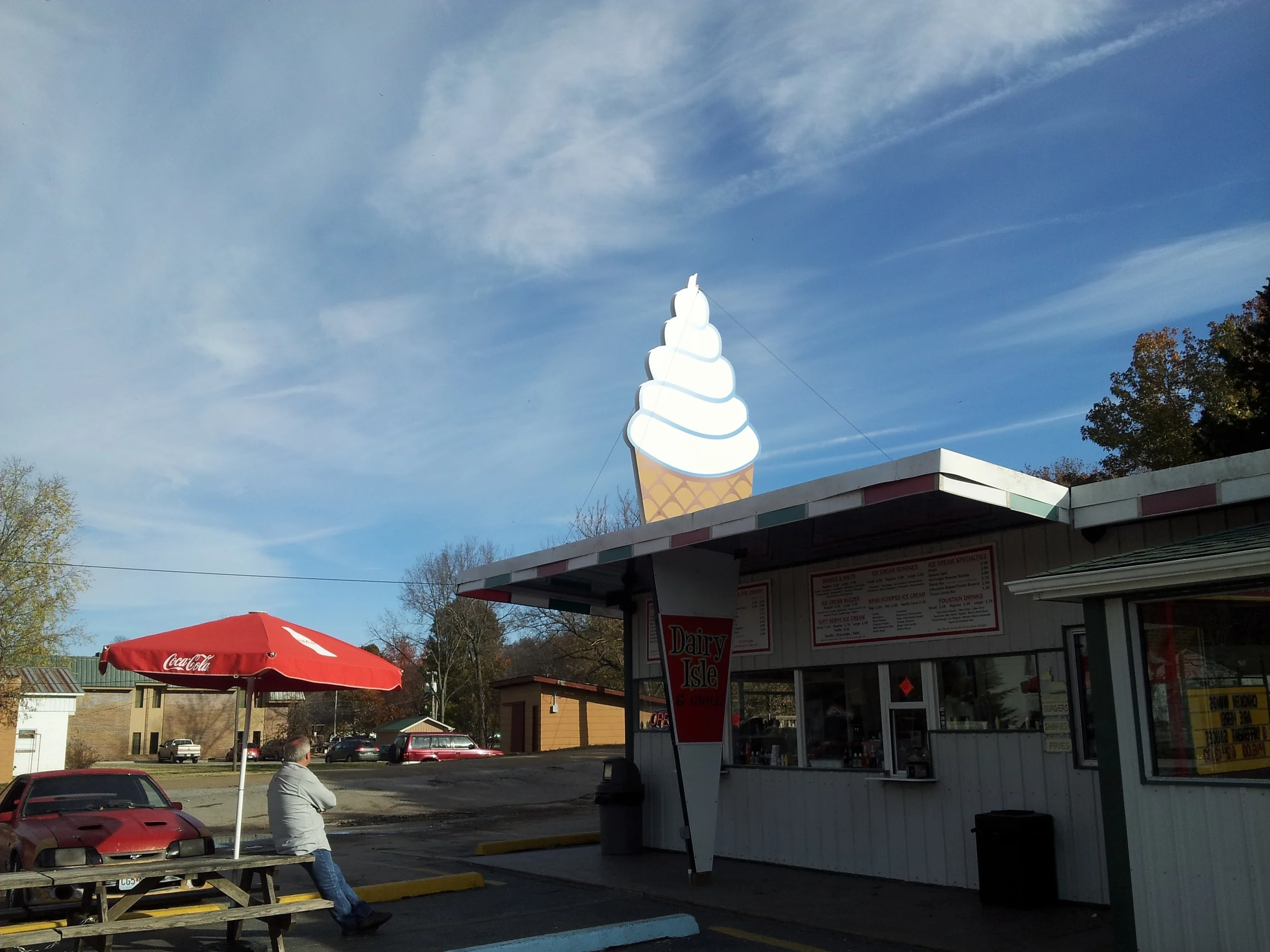 Drive down Hwy 19, and you can't miss our Ice Cream Cone