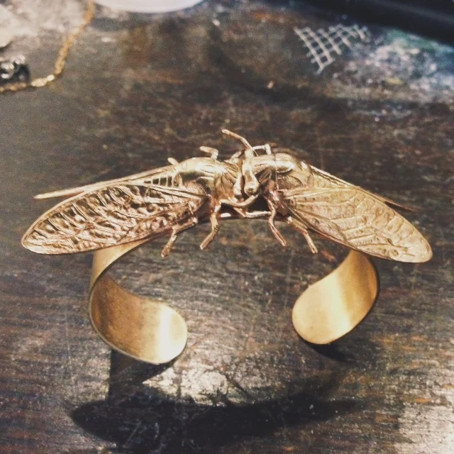 Tyramin Cicada Cuff Bracelet