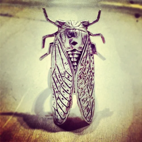 Tyramin Silver Cicada Ring