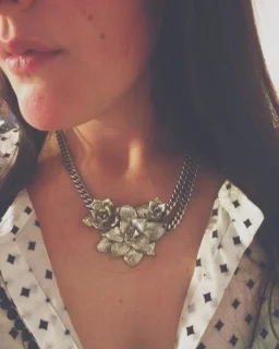 tyramin double chain succulent necklace.JPG