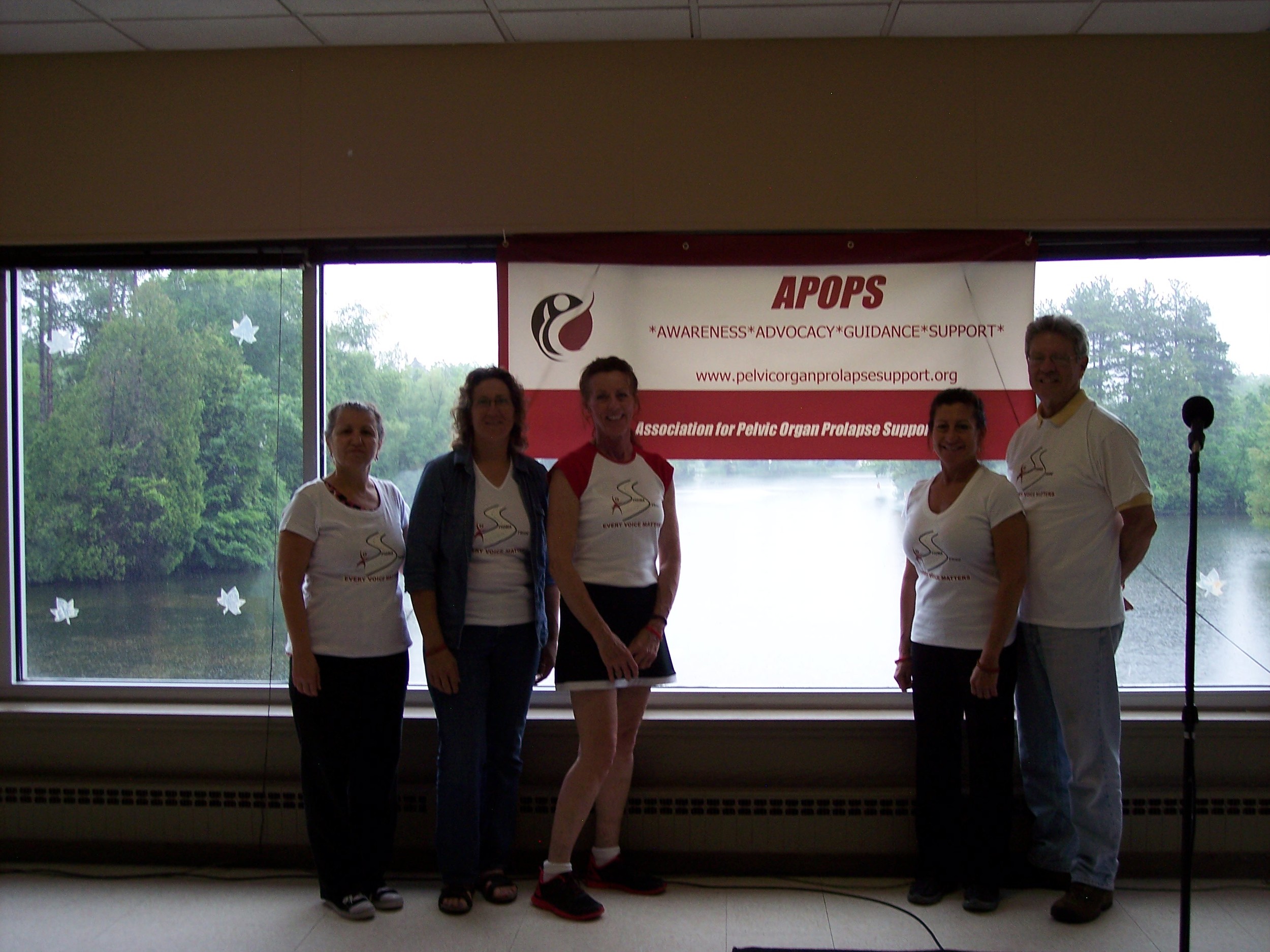 APOPS Board Members Susanne Vella, Wendy Vear-Hanson, APOPS Founder Sherrie Palm, Ruth Campos, and Board President Robert Lawn