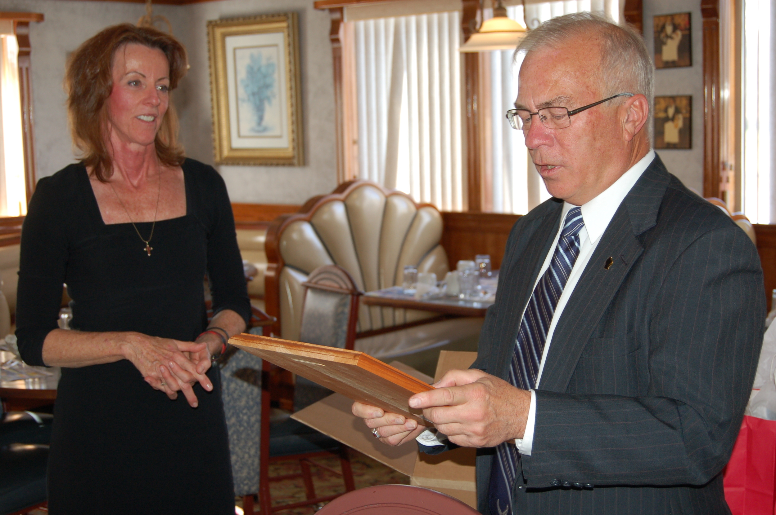 APOPS Founder/Executive Director Sherrie Palm, Wisconsin Senator Stephen Nass
