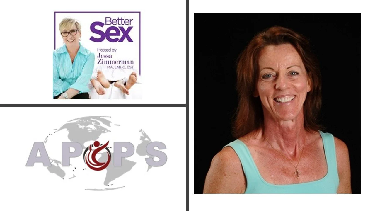 Better Sex Podcast hosted by Jesse Zimmerman MA, LMHC, CST Sherrie Palm: Pelvic Organ Prolapse https://podcasts.apple.com/us/podcast/95-sherrie-palm-pelvic-organ-prolapse/id1329973865?i=1000454329994