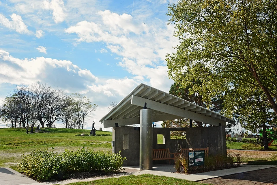 Harrison Sculpture Garden Rest Stop
