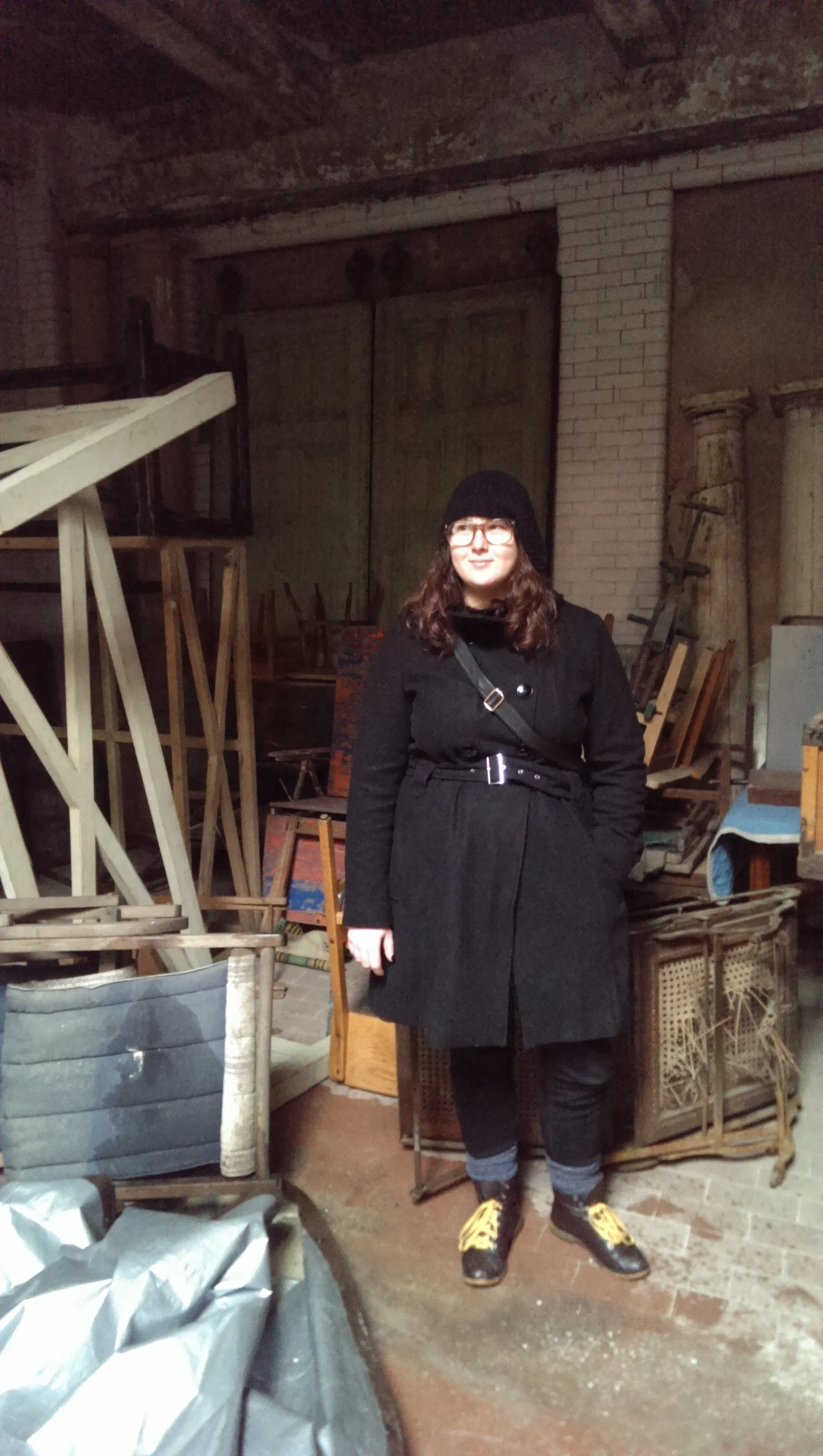 Elizabeth Wotring checking out the space.