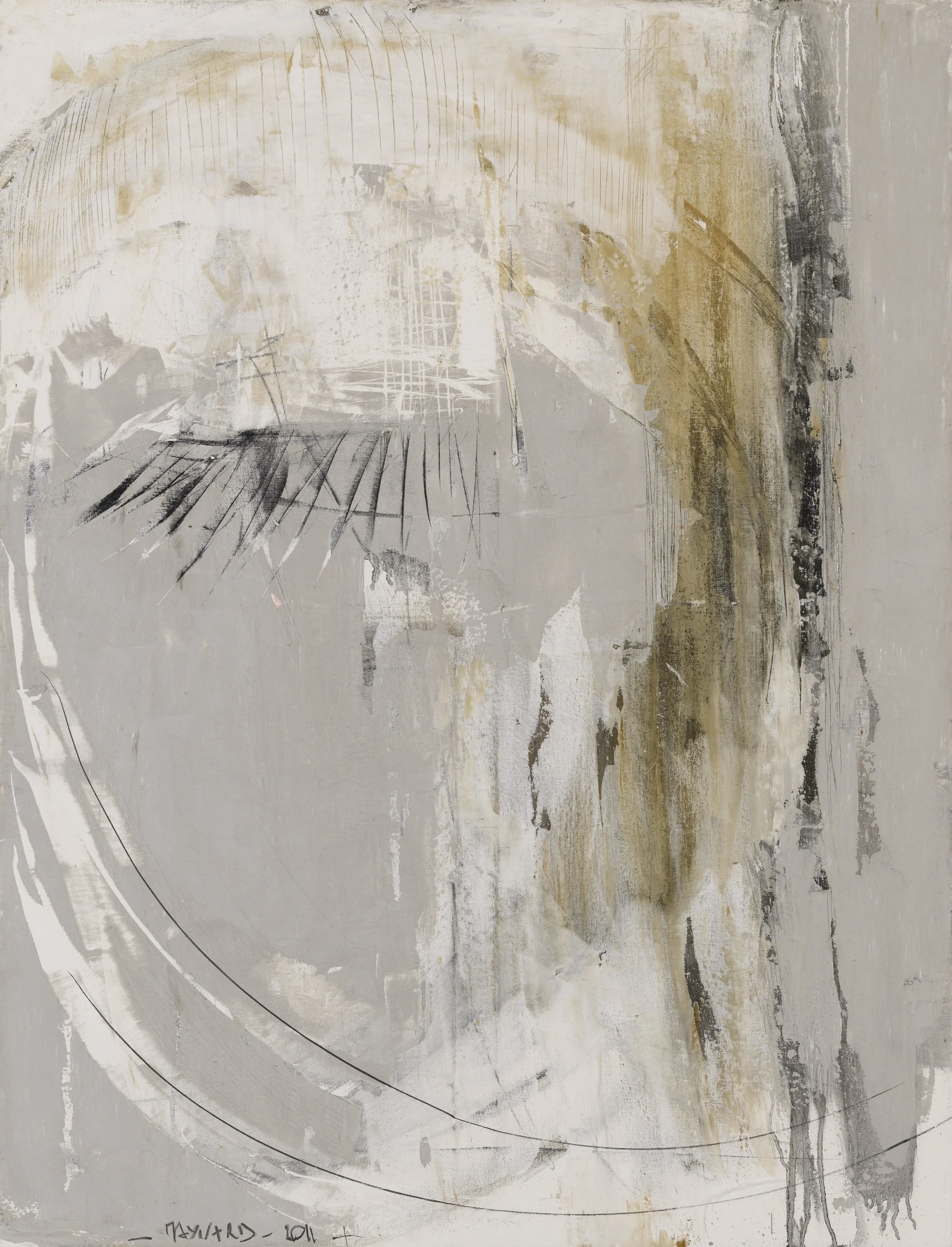Technique mixte sur toile - size 90 x 116 cm / 35 x 46 inches
