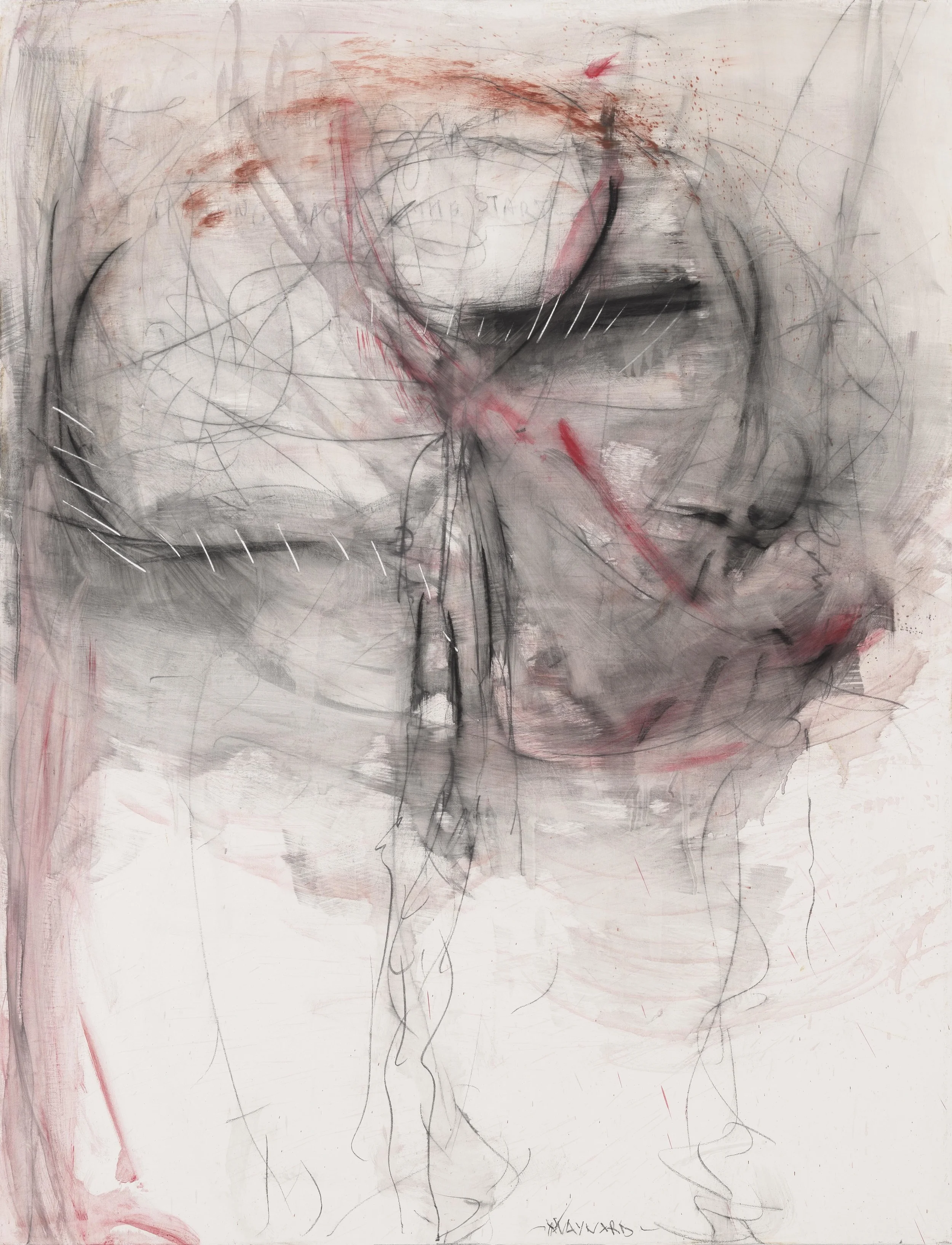 Graphite oil on canvas - size 100 x 130 cm / 39 x 51 inches