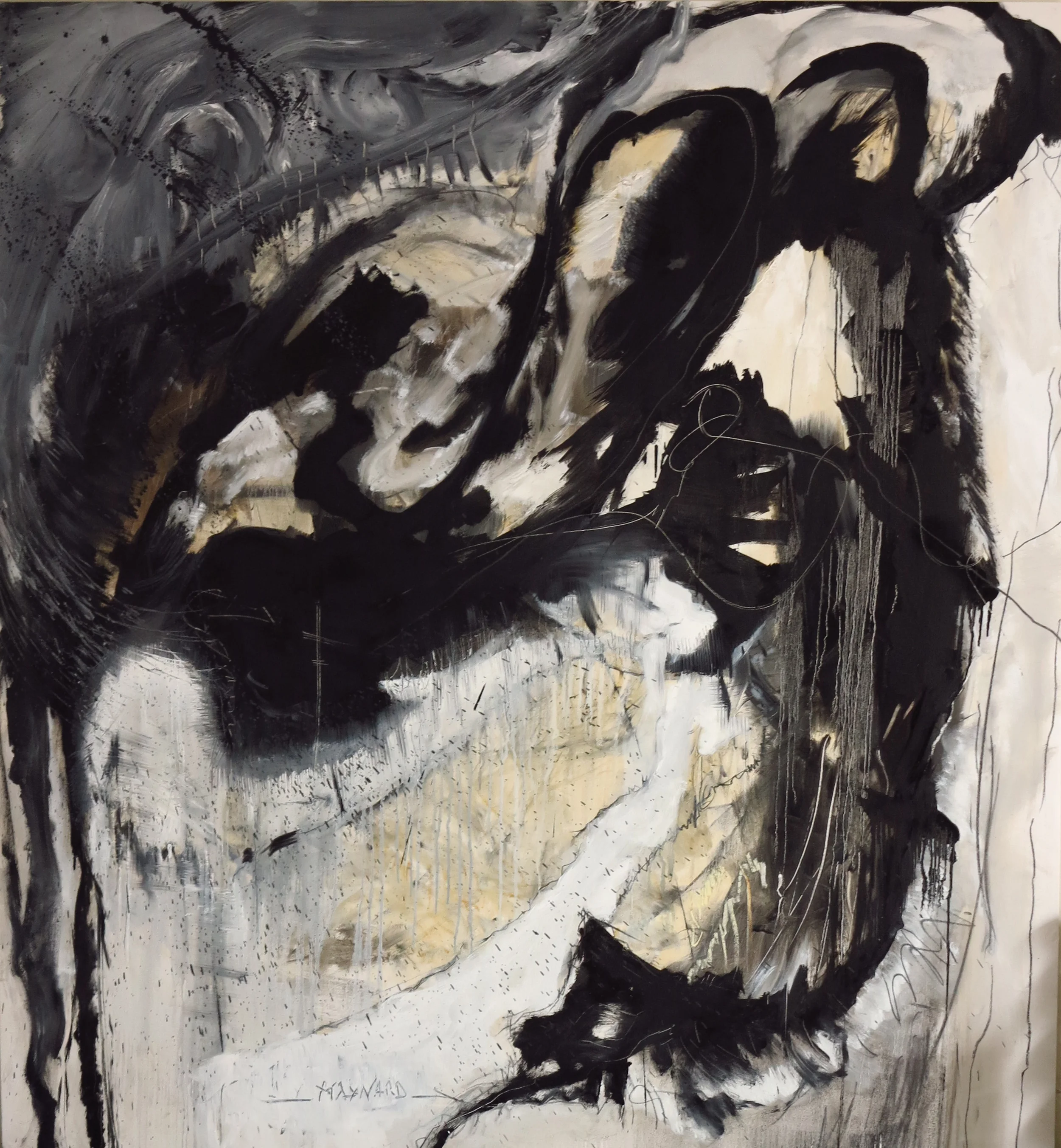 Oil on canvas - size 165 x 175 cm / 64 x 69 inches