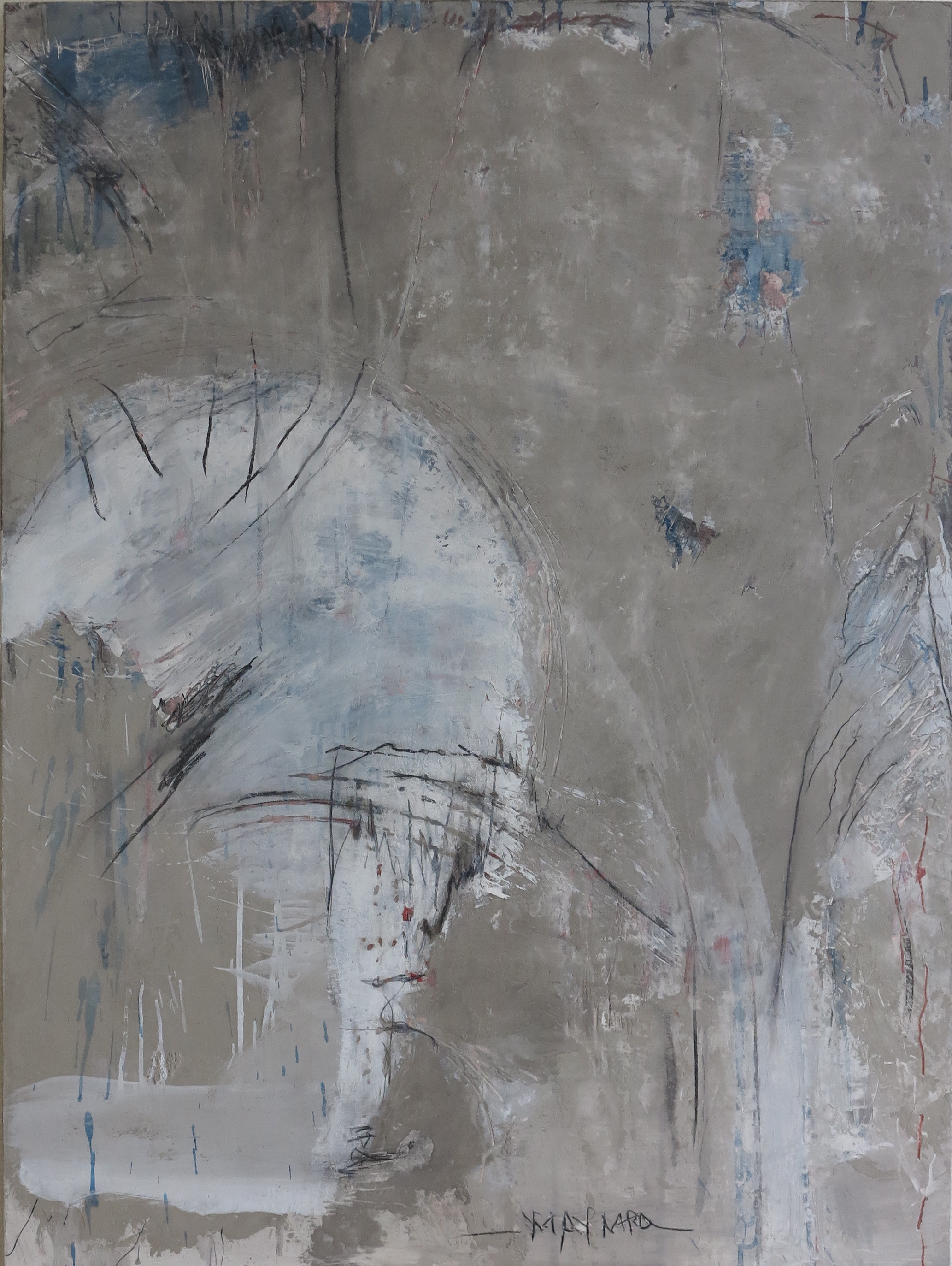 Technique mixte on canvas - size 100 x 130 cm / 39 x 51 inches
