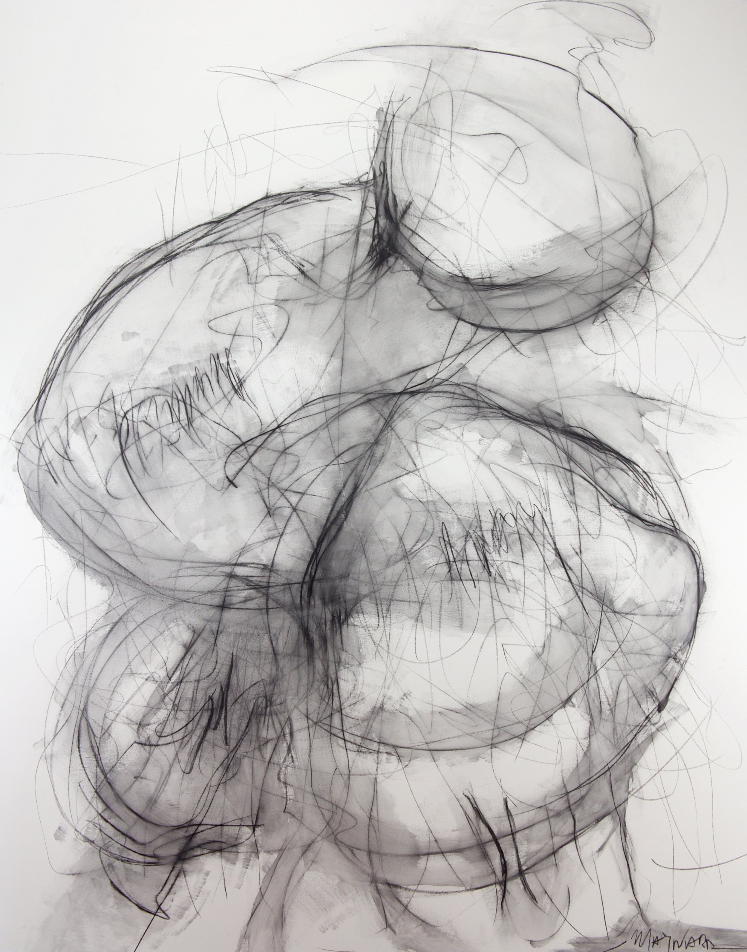Graphite on canvas - size 160x130 cm / 63x51 inches