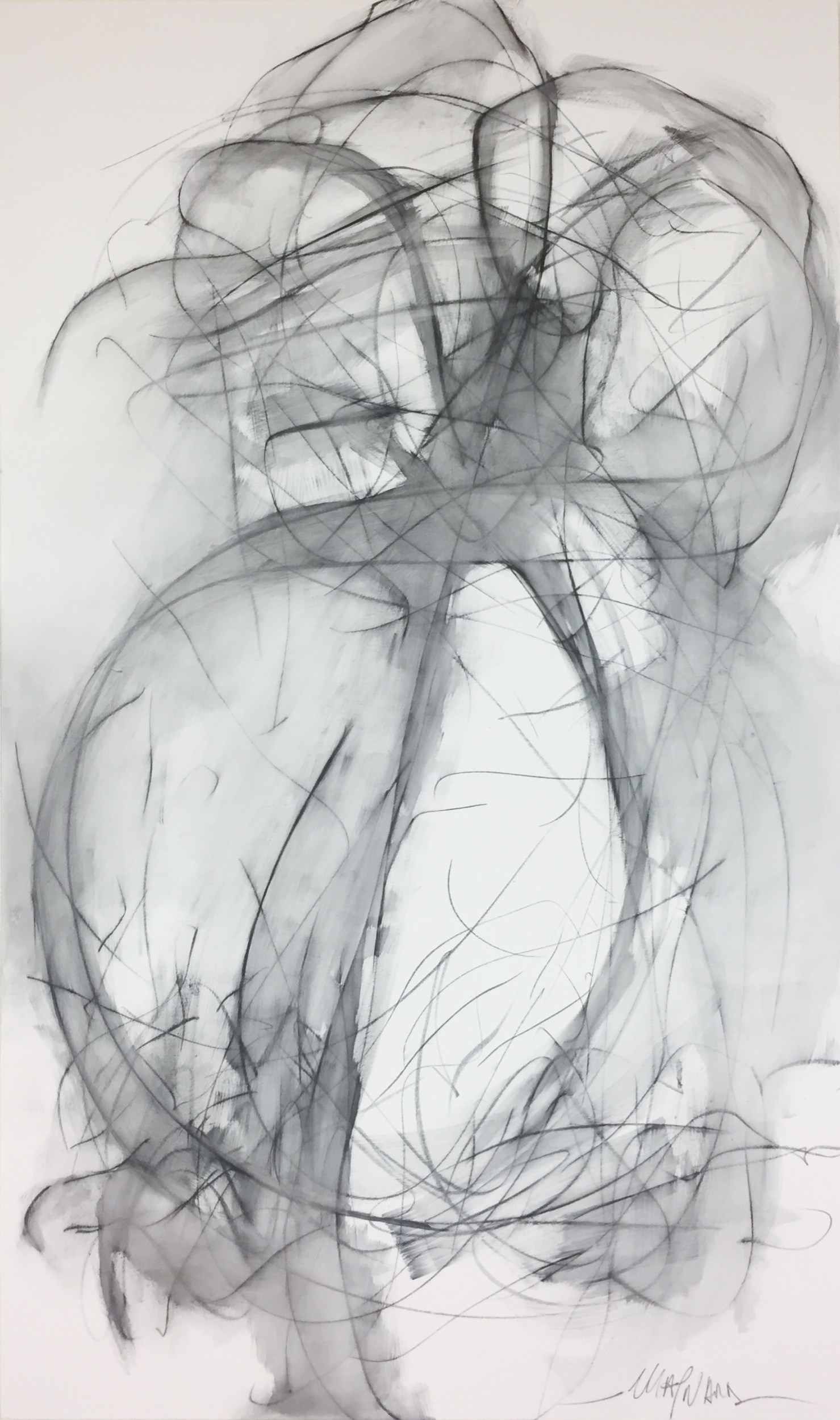 Graphite on canvas - size 152x91 cm / 60x36 inches