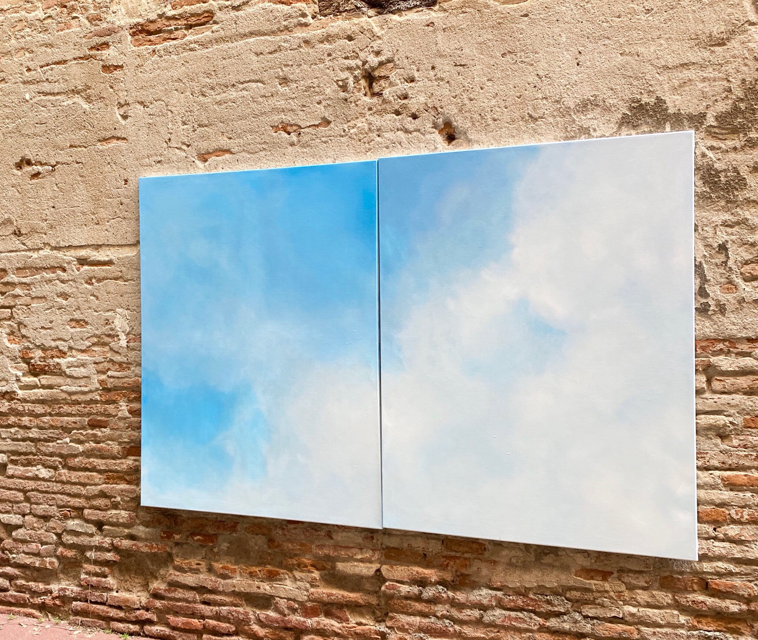 “Vanishing Point #10” - Diptych oil on canvas - size 130x200cm / 51"x78"