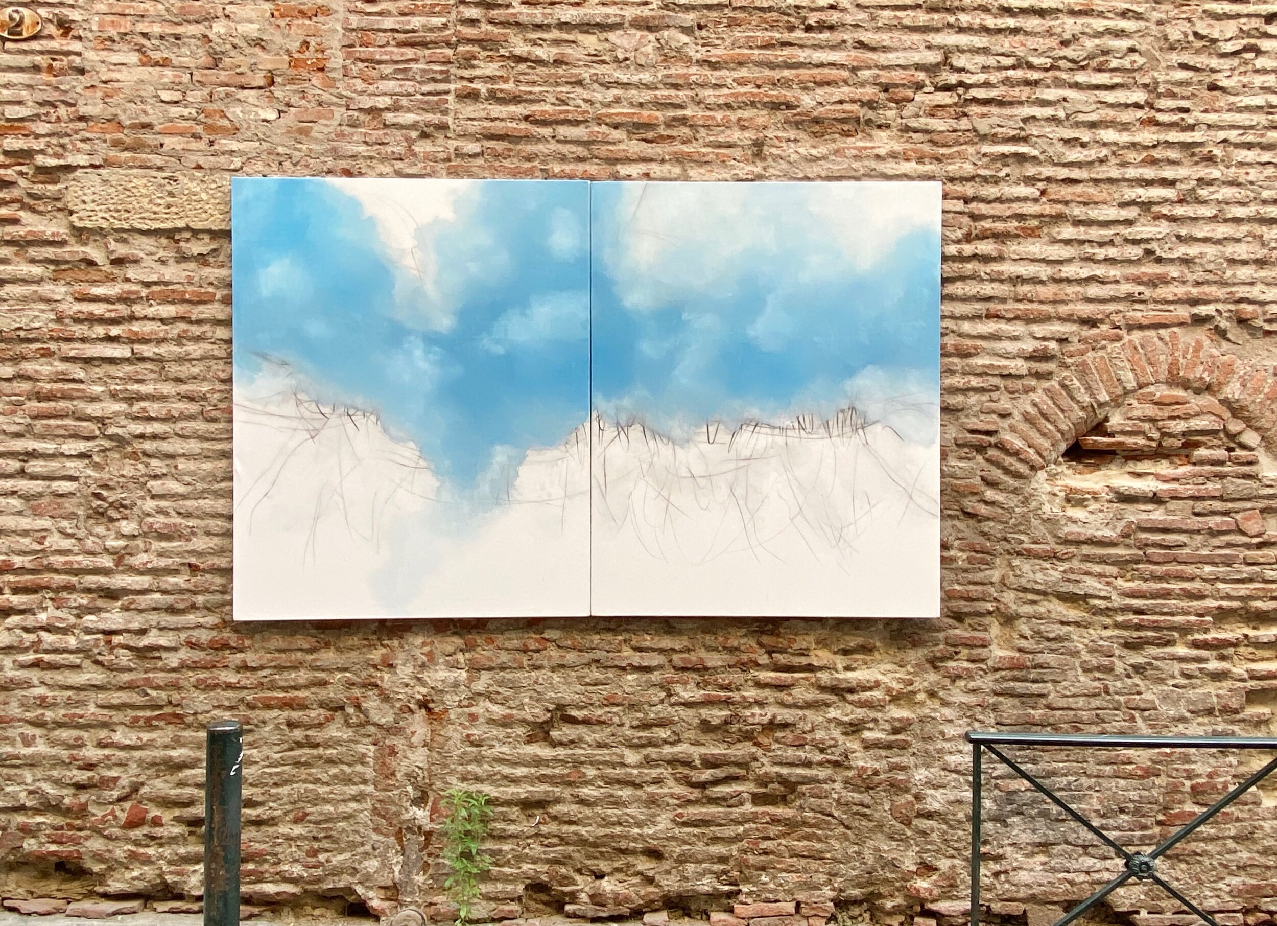“Vanishing Point #8” - Oil and graphite on canvas - size 160x260 cm / 63”x102”
