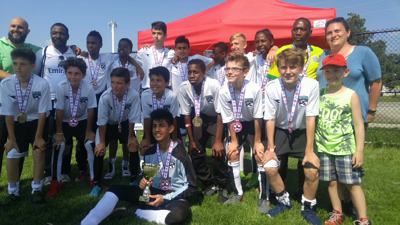 Boys U14 2004 Energy. Congratulations to the Vaughan Tournament Champions May 26/27 2018. Job well done!
