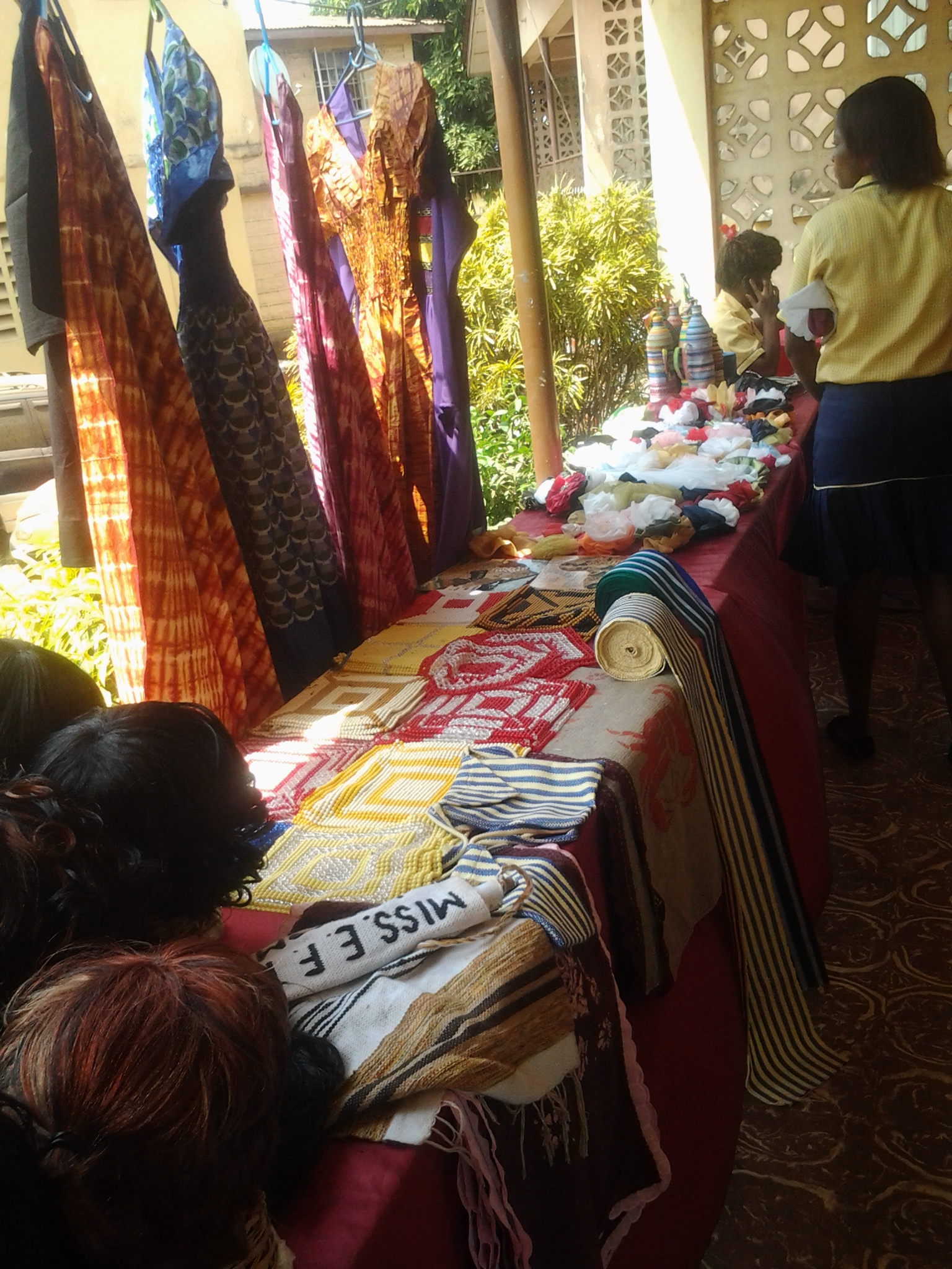 The beautiful batik and handicrafts created by students at the Women in Action Development Project 