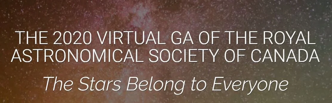 Royal Astronomical Society Virtual General Assembly Presentation