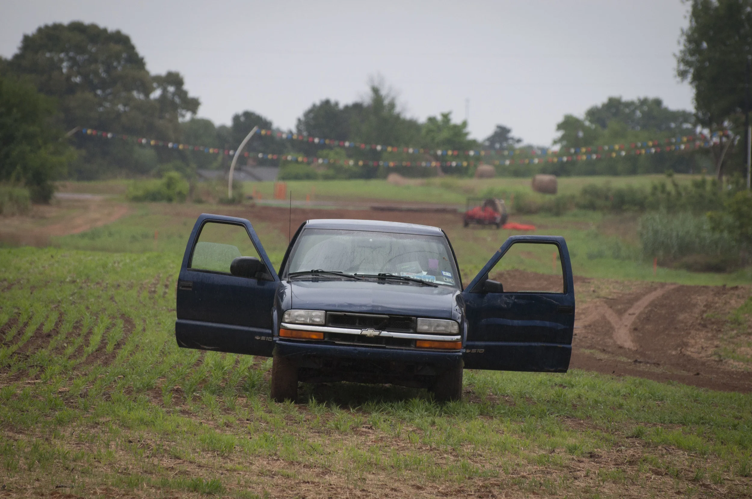 Keystone XL pipeline route on Michael Bishop's property in Douglass, TX