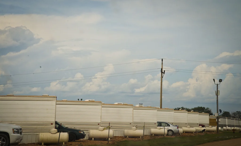 "Man camp" worker housing, Bakken Shale ND