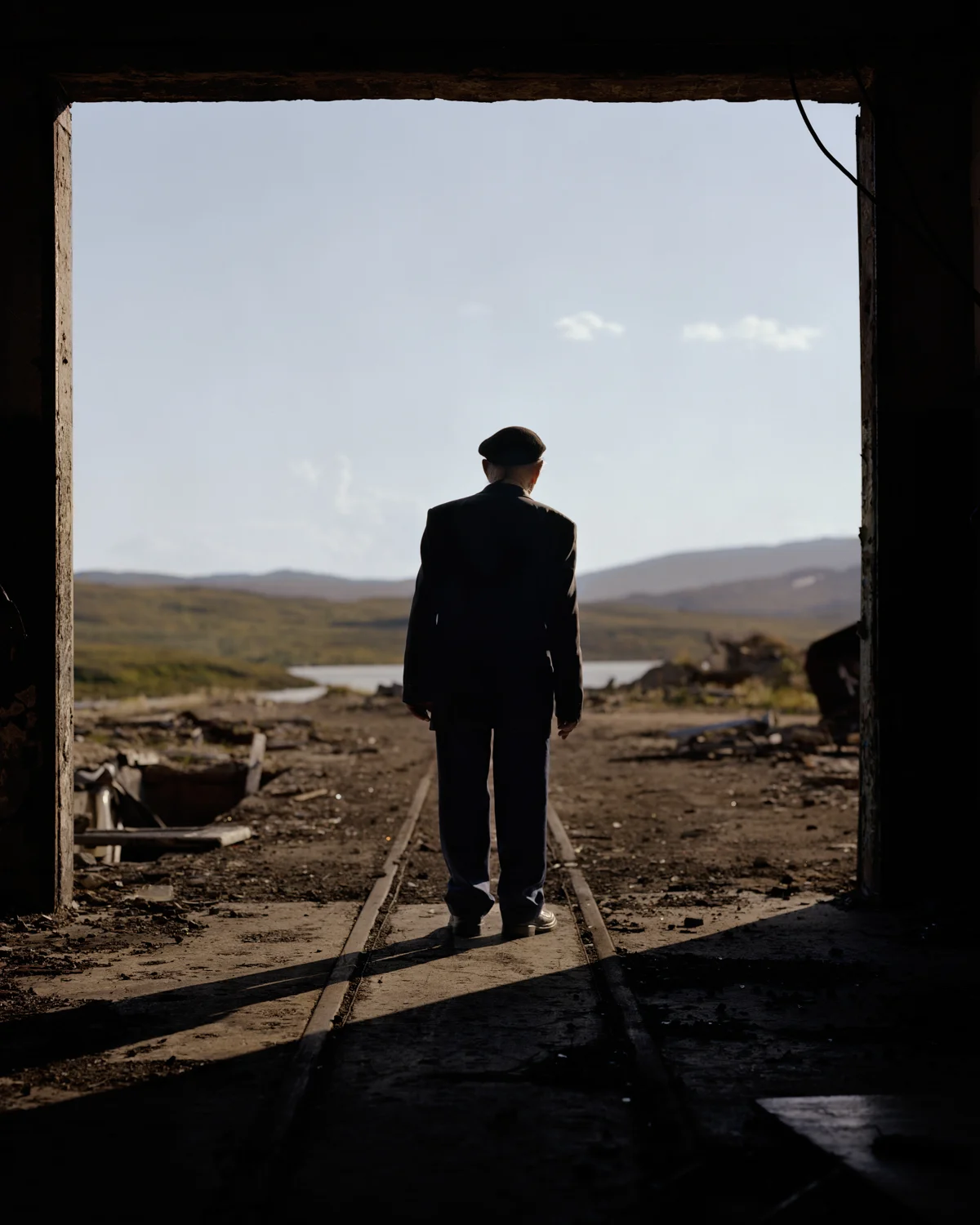 Smirnov at the drill site.