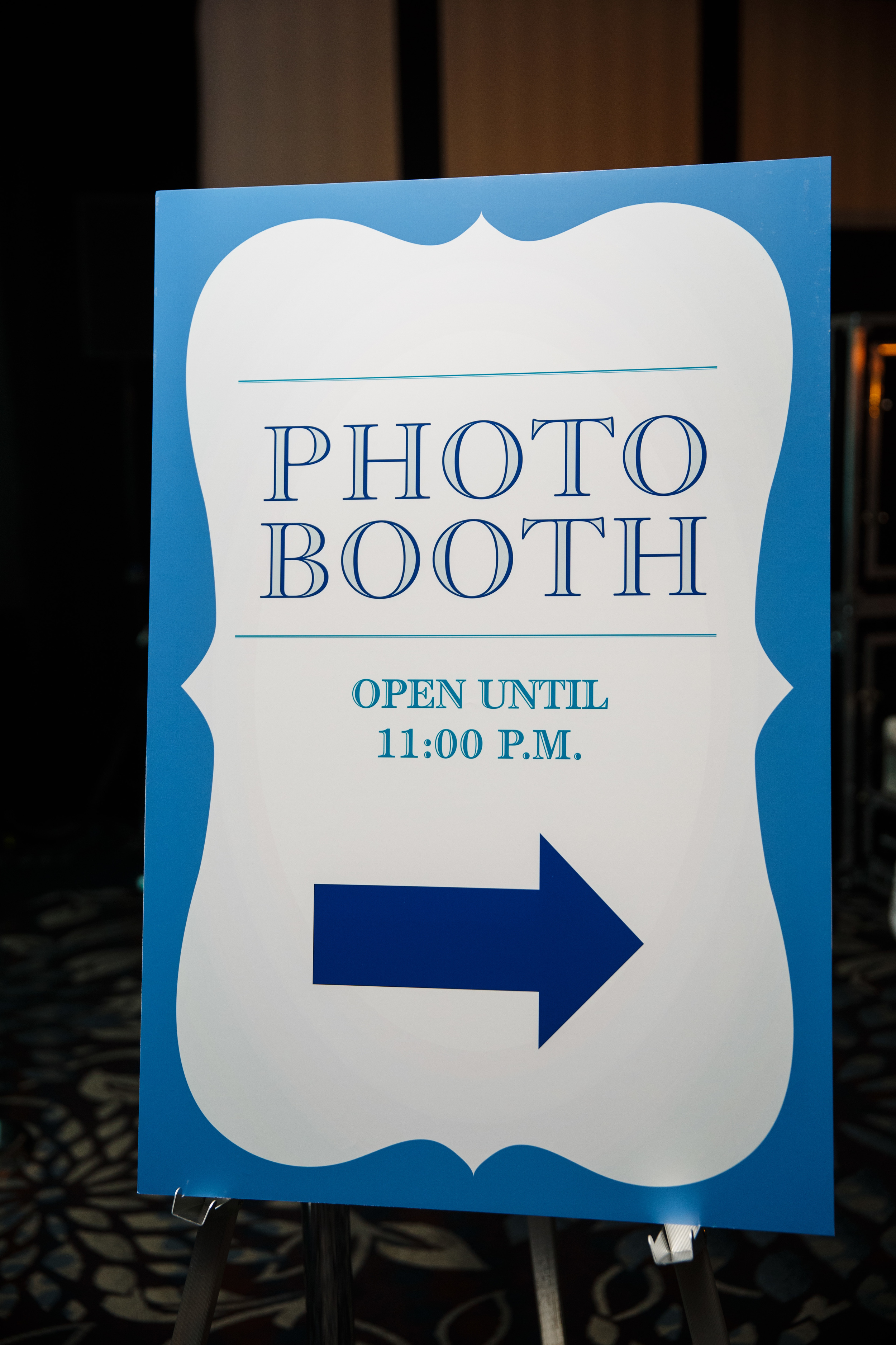 Event signage. 