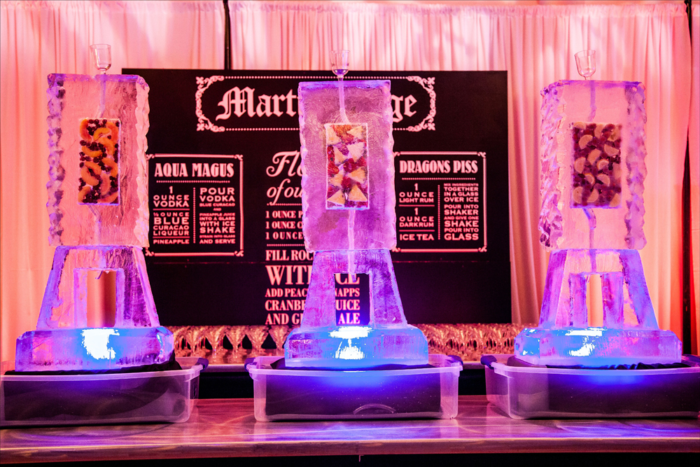 Martini luge menu (removable die-cut vinyl)